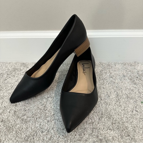 New Lulus Alessia Black Low Heels - Picture 8 of 12